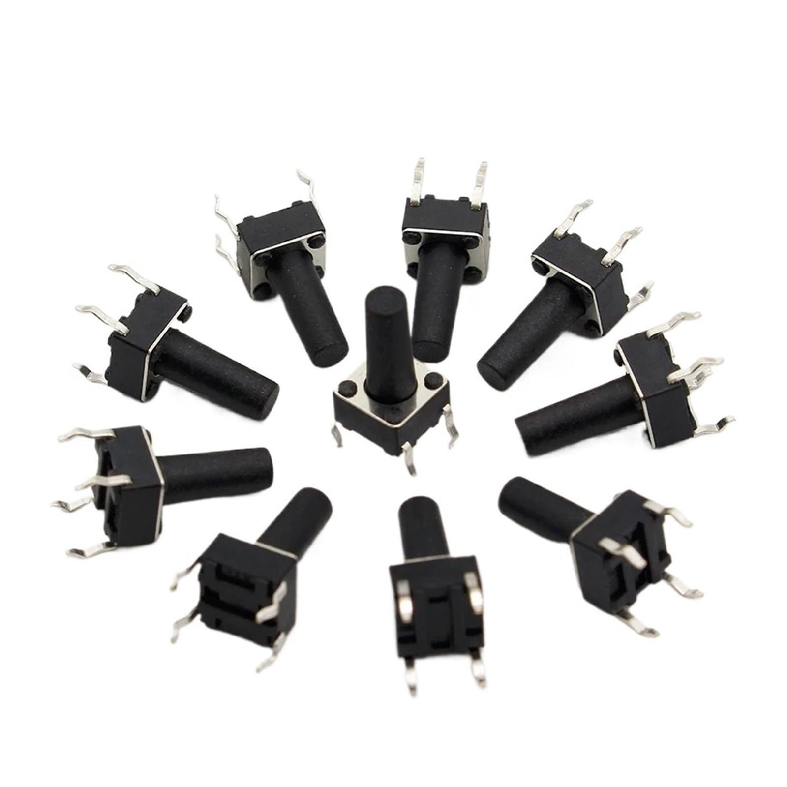KFGWOPOYVY 50pcs/lot 6x6x12MM 4PIN G95 Tactile Tact Push Button Micro Switch Direct Self-Reset DIP Top Copper