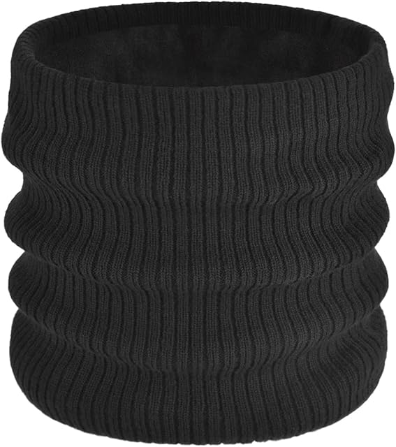 Neck Warmer Fleece Thermal Snood Mens Womens Winter Scarf Ladies Snood Running Cycling Skiing Motorcycle Neck Warmer Sports Neck Gaiter Snood Face Mask Knitted Warm Winter Snood Scarf