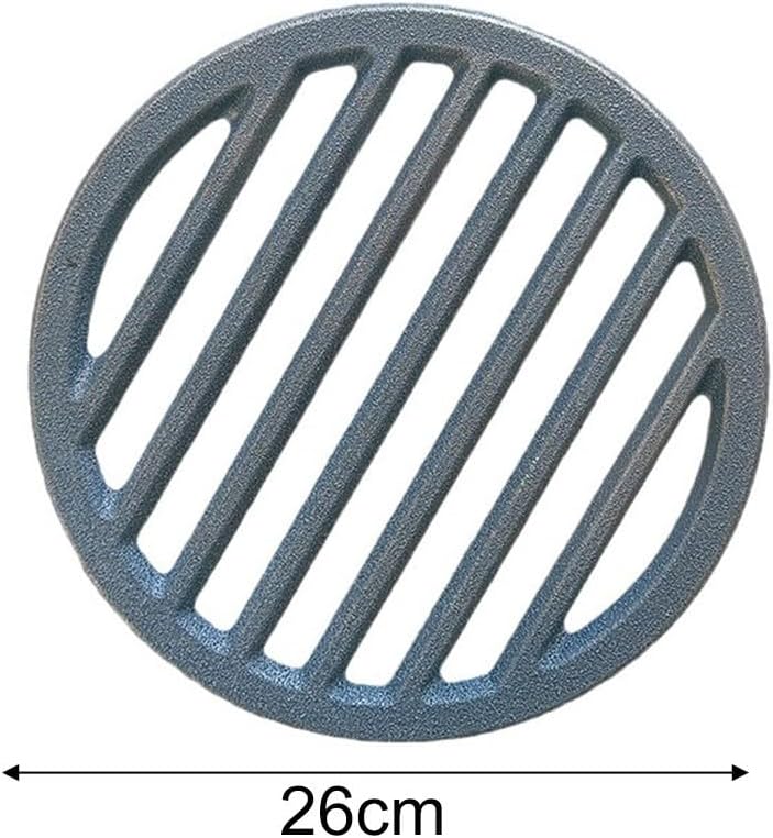 Round Cast Iron Fire Grate for Fireplace - Easy Installation, Optimized Airflow, and Secure Firewood Placement (26CM)(26CM)