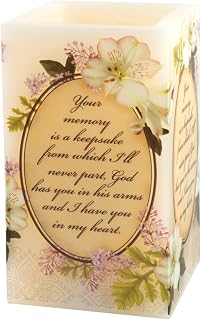 The Bridge Collection 5" 'God Has You in His Arms' LED Light Flameless Candle - Vanilla Scented Flameless Candle - Memorial Home Decor - Memorial Candle for Bereavement Gift