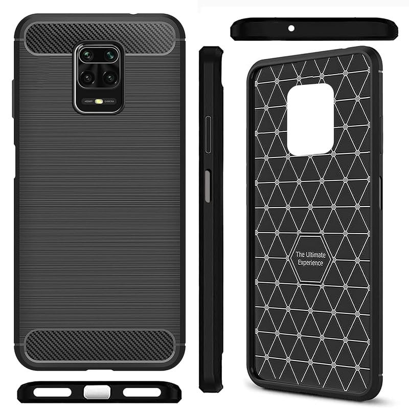 Image of Hybrid Carbon Fiber Back Case for Poco M2 Pro (Black)
