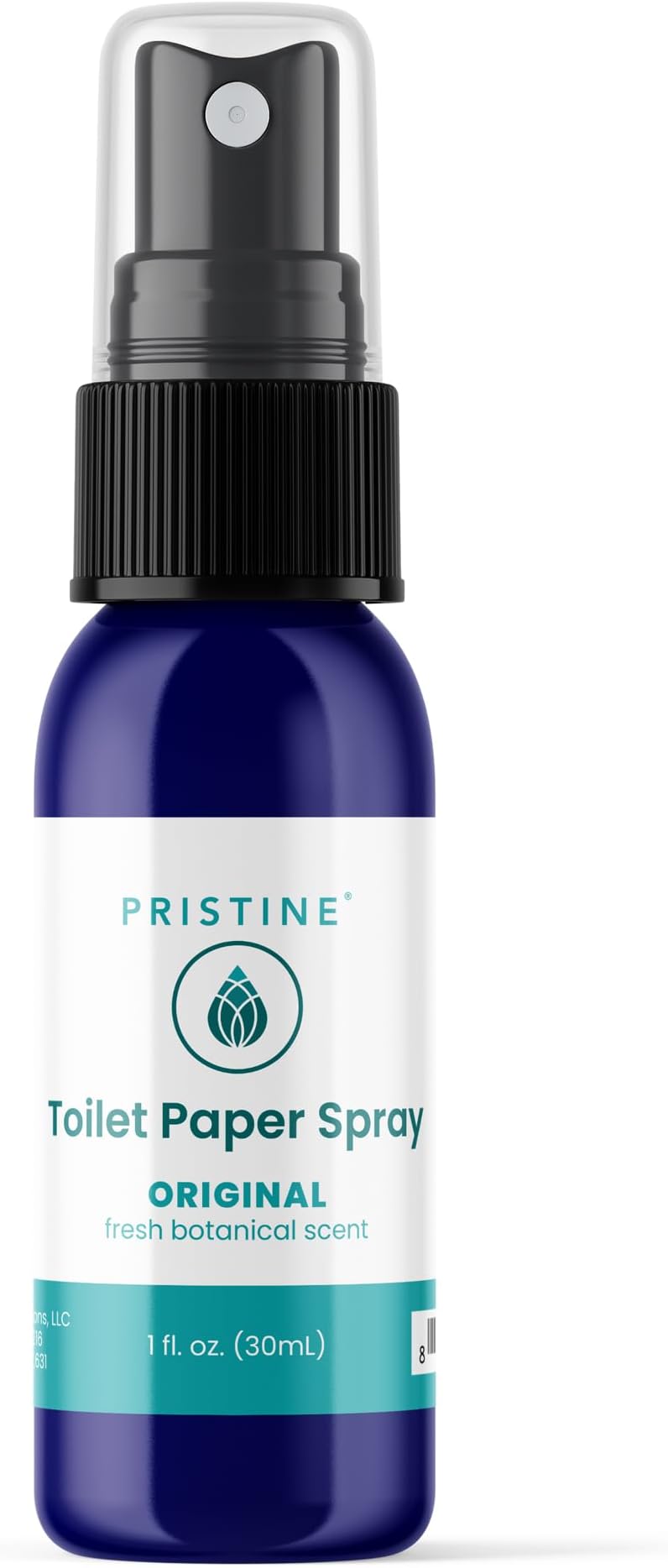 PRISTINE Toilet Paper Spray - As Seen on Shark Tank, More Natural Flushable Wet Wipes Alternative, Spray Toilet Paper to Create Flushable Wipe, Original, 1 fl oz Travel Size