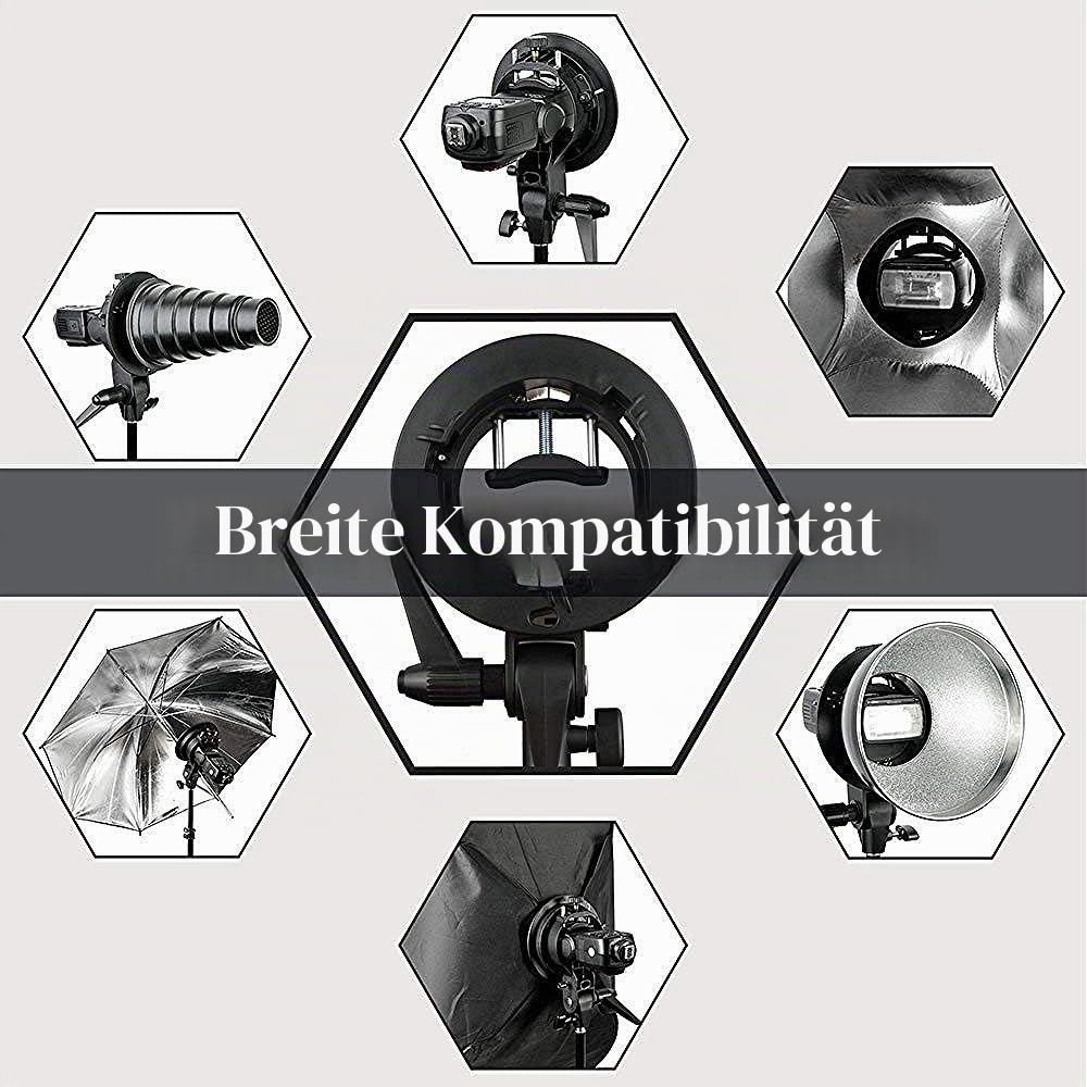 Bowens Godox S-Type Halterung für Softbox, Snoot, Beauty Dish etc. mit Bowens Halterung … (S-Type Bracket)