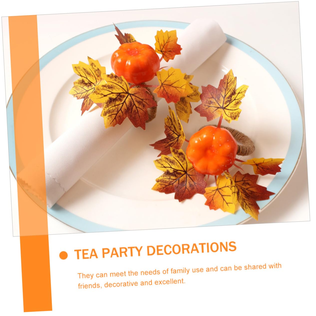 TOPBATHY 30stücke Kürbis Napkin Herbstdekoration Für Thanksgiving Gestaltete Serviettenhalter Für Feierlichkeiten Hochzeiten Und Festessen