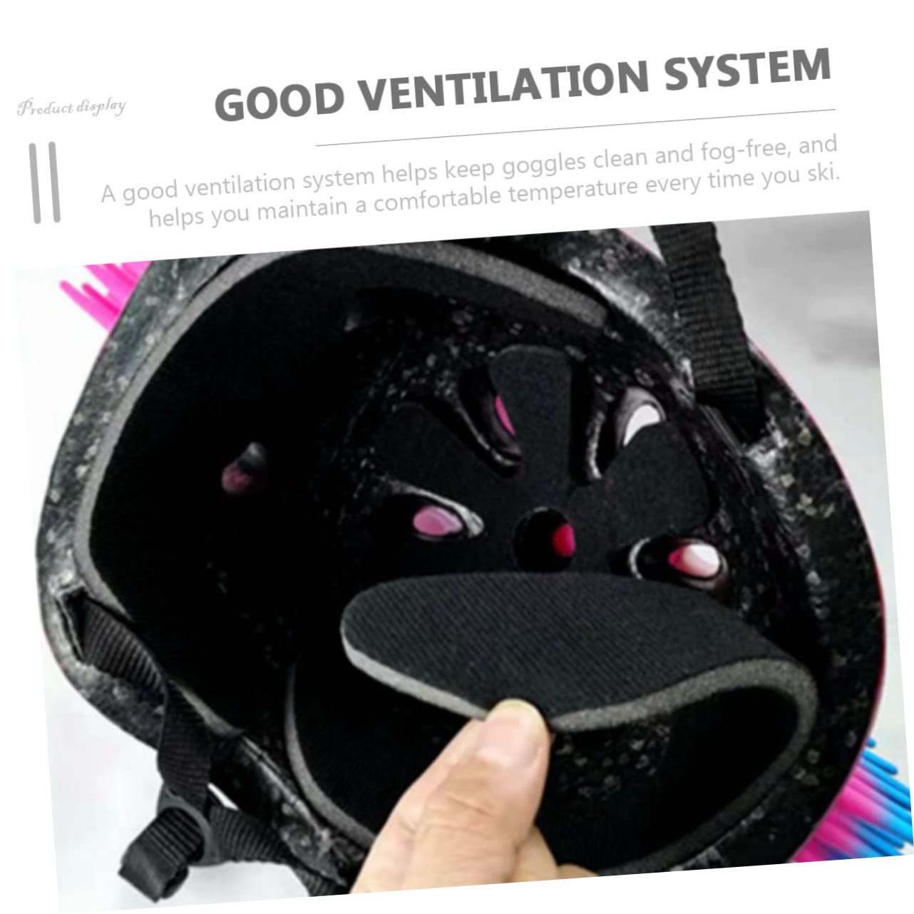 Casque de Ski Garçon et Filles Unisexe 1 Pièce en Abs et Éponge