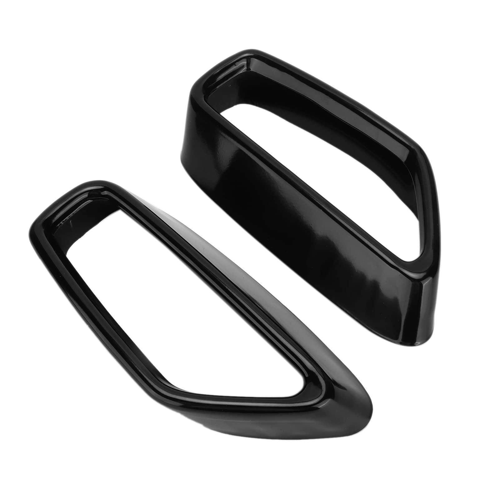 G30 Auspuffblende Schwarz, Auspuffspitzen G30, 2-Teilige Auspuffendrohr-Spitzenabdeckung Schwarz Glänzend Ersatz für 5er G30 G38 2018–2021