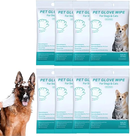 Amazon.com : Rinse-Free Dog Shampoo Mitts,Hypoallergenic Pet Bath Wipes