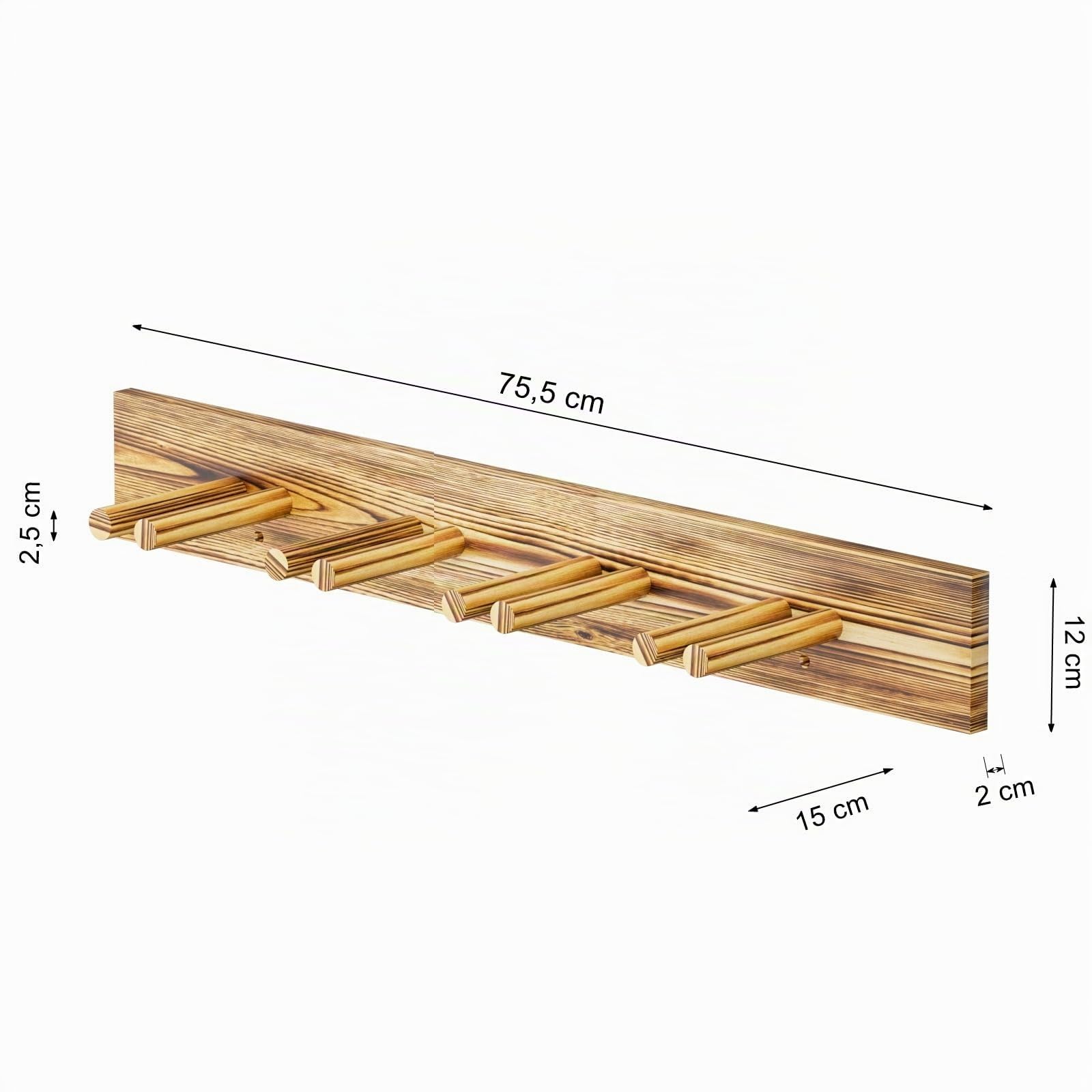 QLS Supporto da sci da parete per 4 paia di bastoncini da trekking da 90 cm