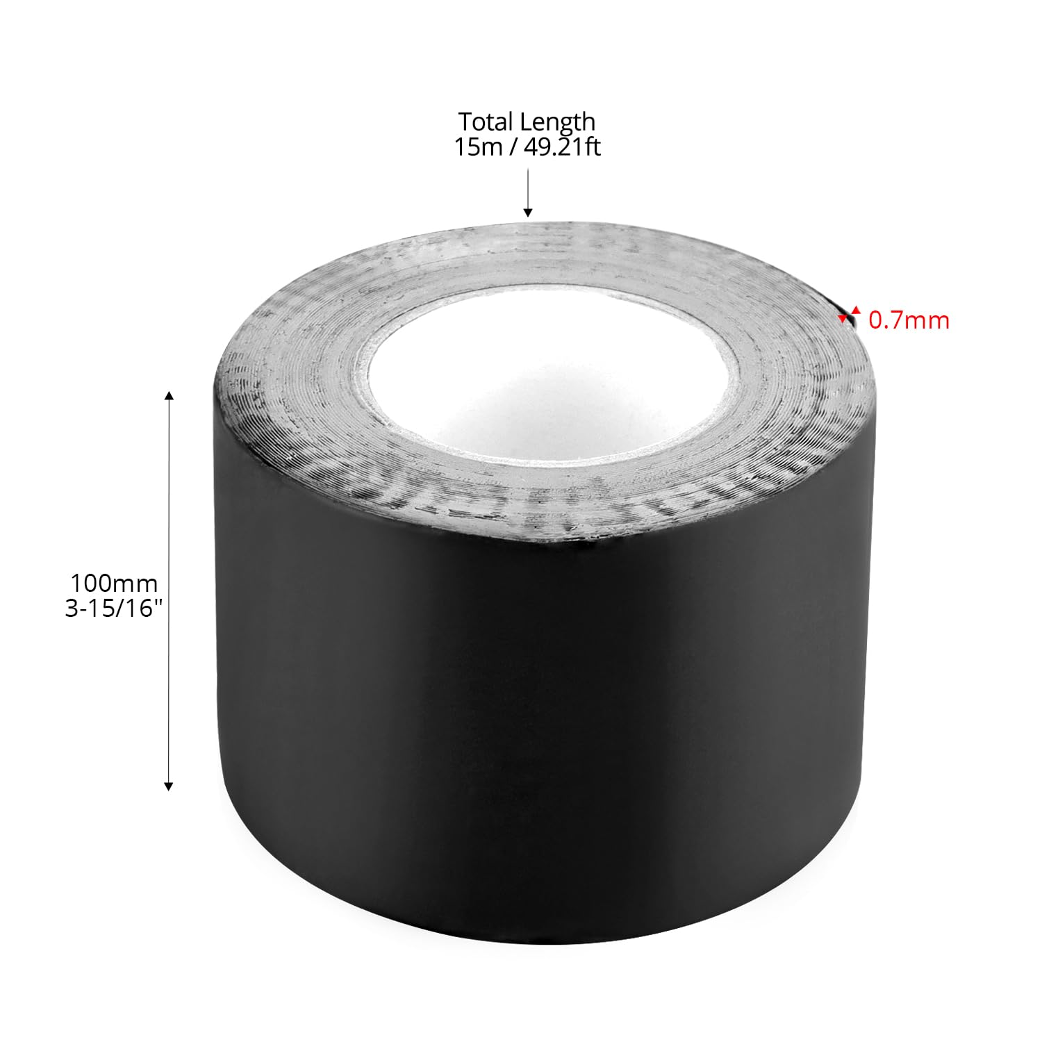 QWORK® 2 Rollen 15 M x 100 mm Terrassen Holzschutzband Stark Klebend Abdeckband für Unterkonstruktionen und Holz, Zuverlässig Schutz vor Witterungseinflüssen