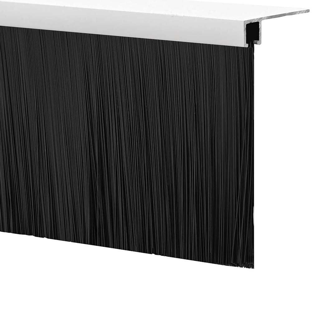 Guarnizioni a spazzola per porte, 12 pezzi, bianco, 100 cm, in alluminio, per porte interne, paraspifferi per camera da letto e soggiorno, guarnizione moderna per porte