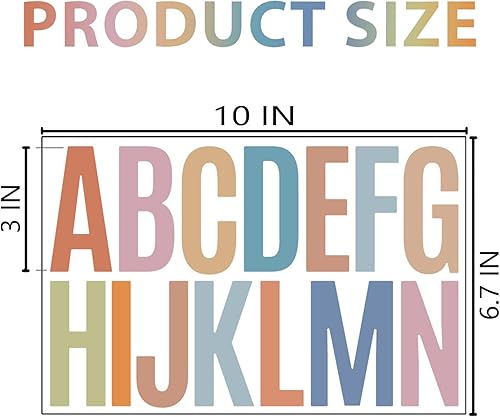 Miniatura 2 de 372 calcomanías de letras grandes, 24 hojas, letras de tablero de anuncios de 3 pulgadas, calcomanías de letras de vinilo para decoración bohemia de