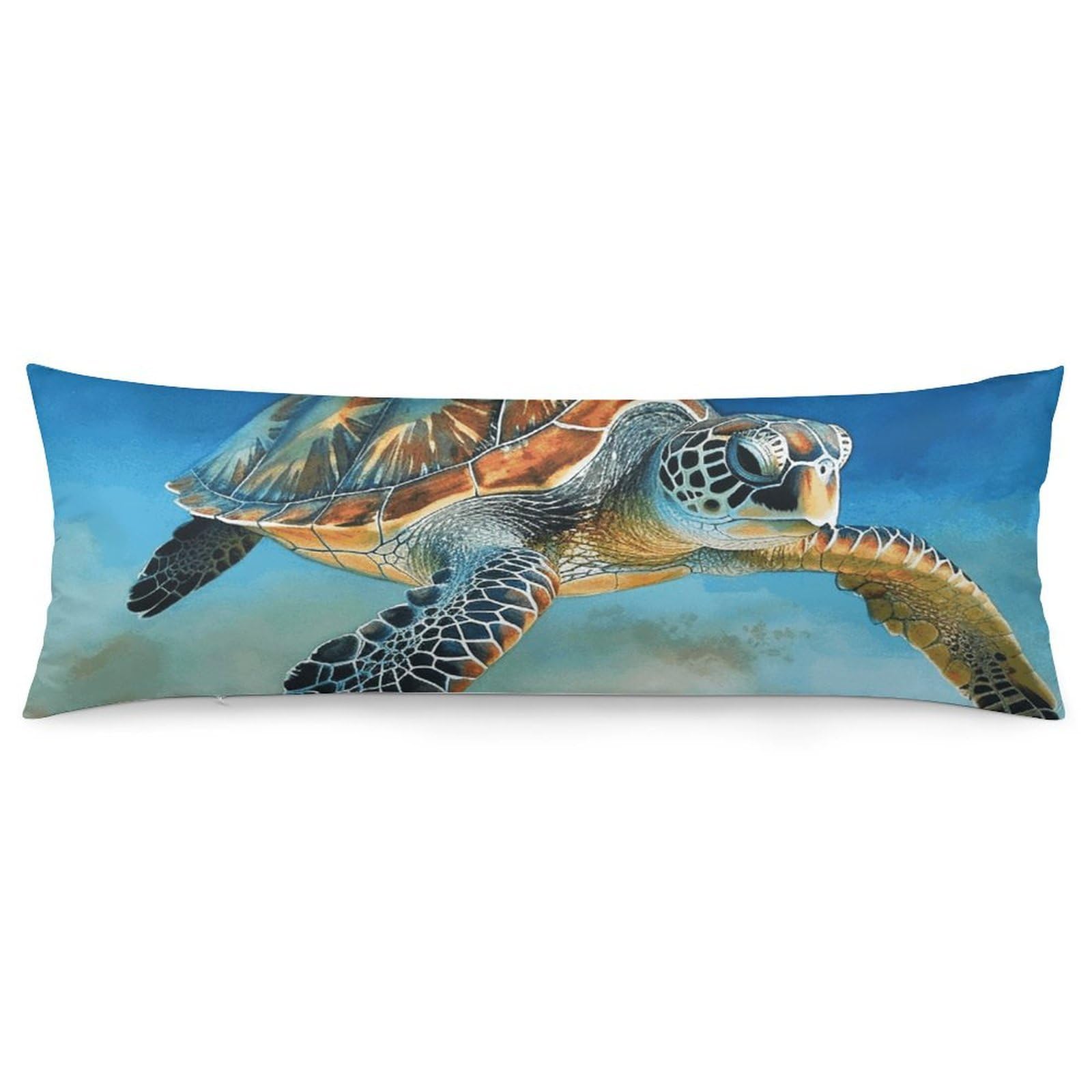 2 Pack Pillow Cases for Hair and Skin, Soft Breathable Pillow Case Covers with Hidden Zipper, Sea Turtle Pillowcase 20"x54" Pillow Covers for Sleeping Gift