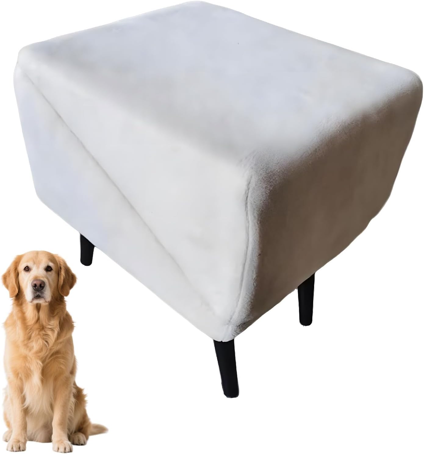 Dog Ramp for Couch, 2-in-1 Folding Ram Stair Wedges Pool Ramp Ottoman Ramp, Doggie Ramp for Dogs Cats Or Pets Footrest