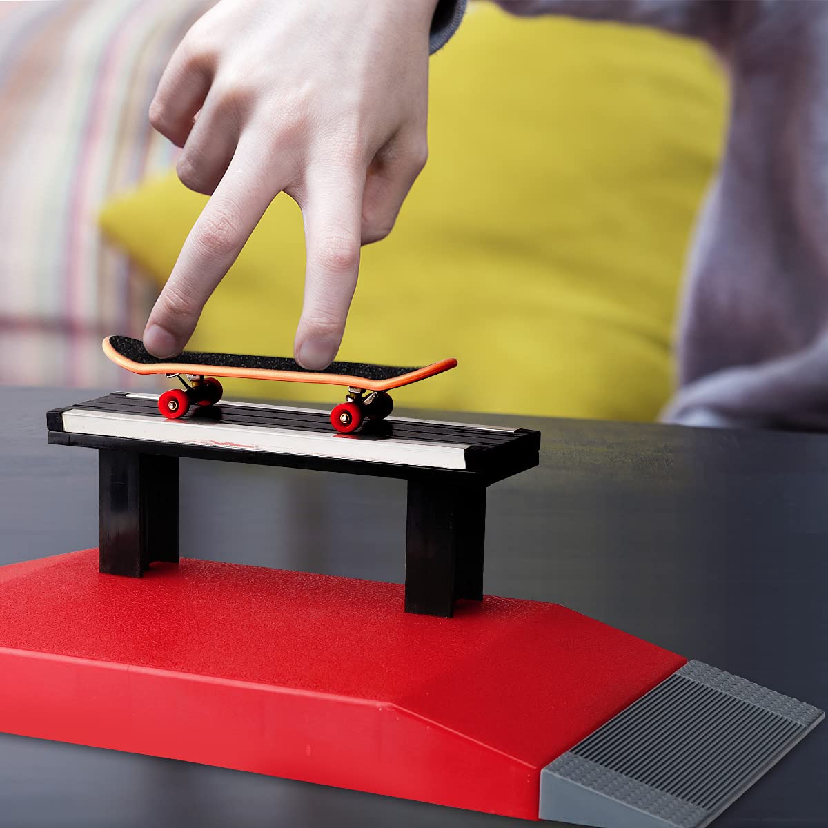 Buy KETIEE Finger Skateboard Ramps, Fingerboard Skatepark Deck for