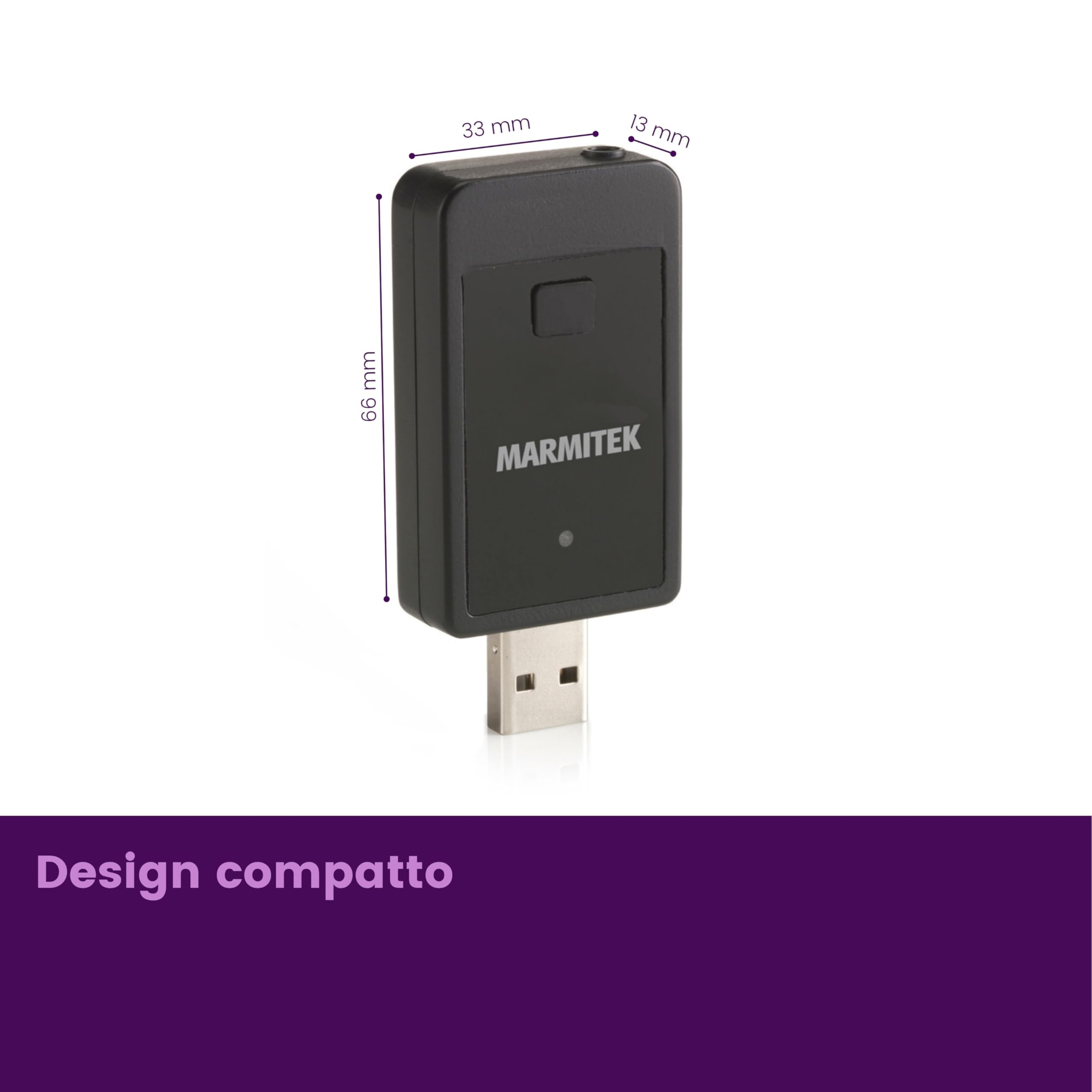 Marmitek BoomBoom 50 - Trasmettitore Bluetooth TV per cuffie USB Audio