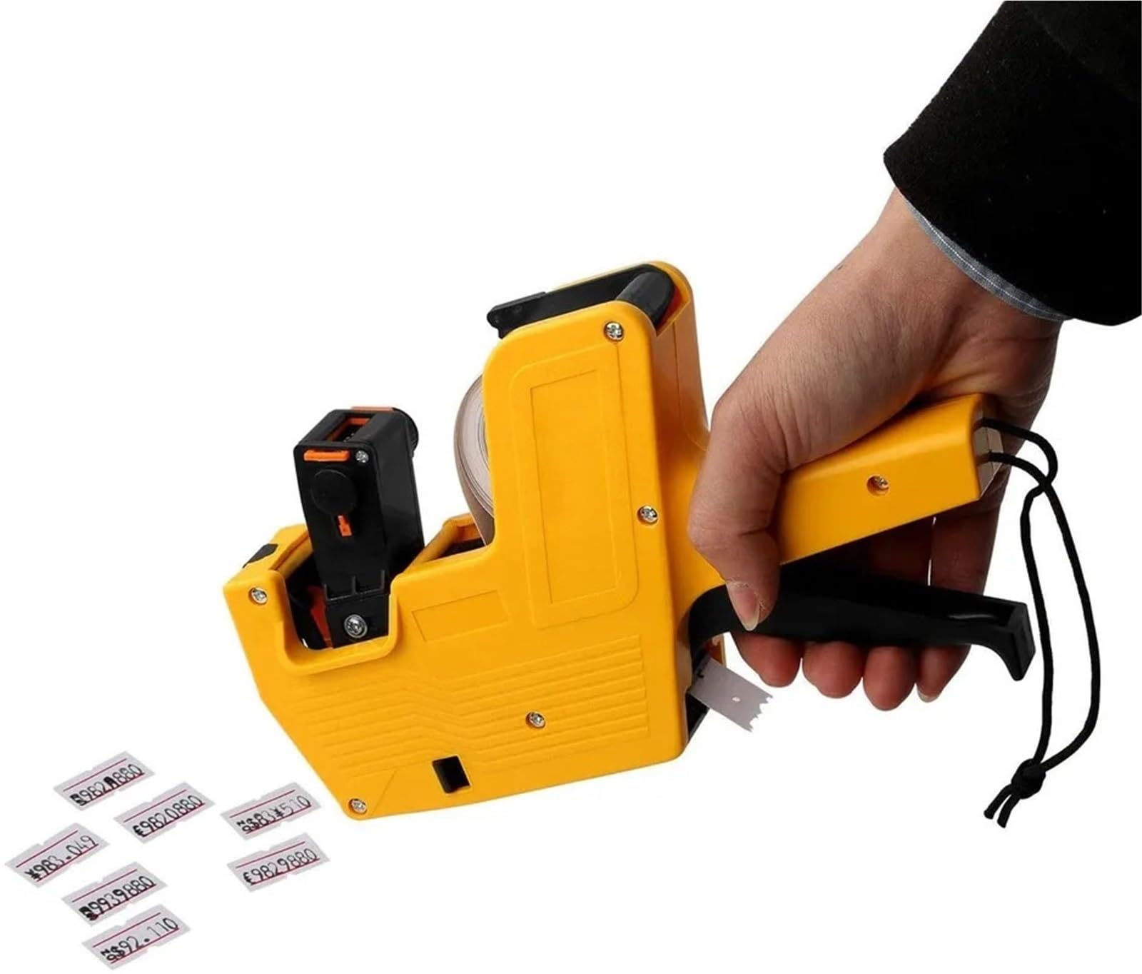 MX-5500 - Pistola per etichette EOS a 8 cifre, con 50 etichette bianche e 1 kit per etichettatrice a inchiostro, colore: blu