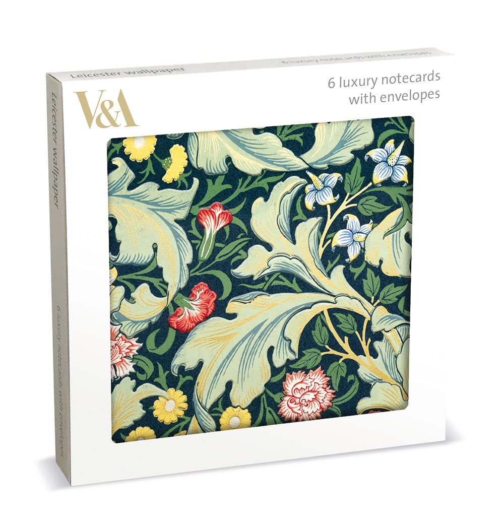 Museums & Galleries 6 Luxury Boxed Notecards with Envelopes (Leicester Wallpaper) EFE029 โ image 1
