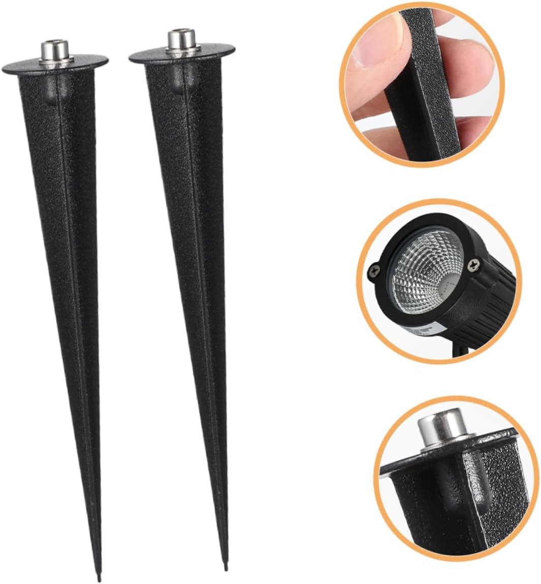 VICASKY 32pcs Garden Solar Lamp Stakes Aluminum Ground Spike for Landscape Lighting Easy Installation for Outdoor Pathway and Lawn Decor