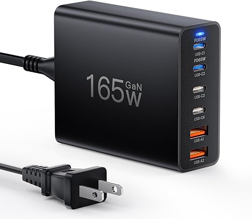 Aioneus - Cargador de pared USB C, 40 W, 4 puertos, rápido USB C, bloque de carga de doble puerto PD + QC, multipuerto tipo C, bloque de carga para