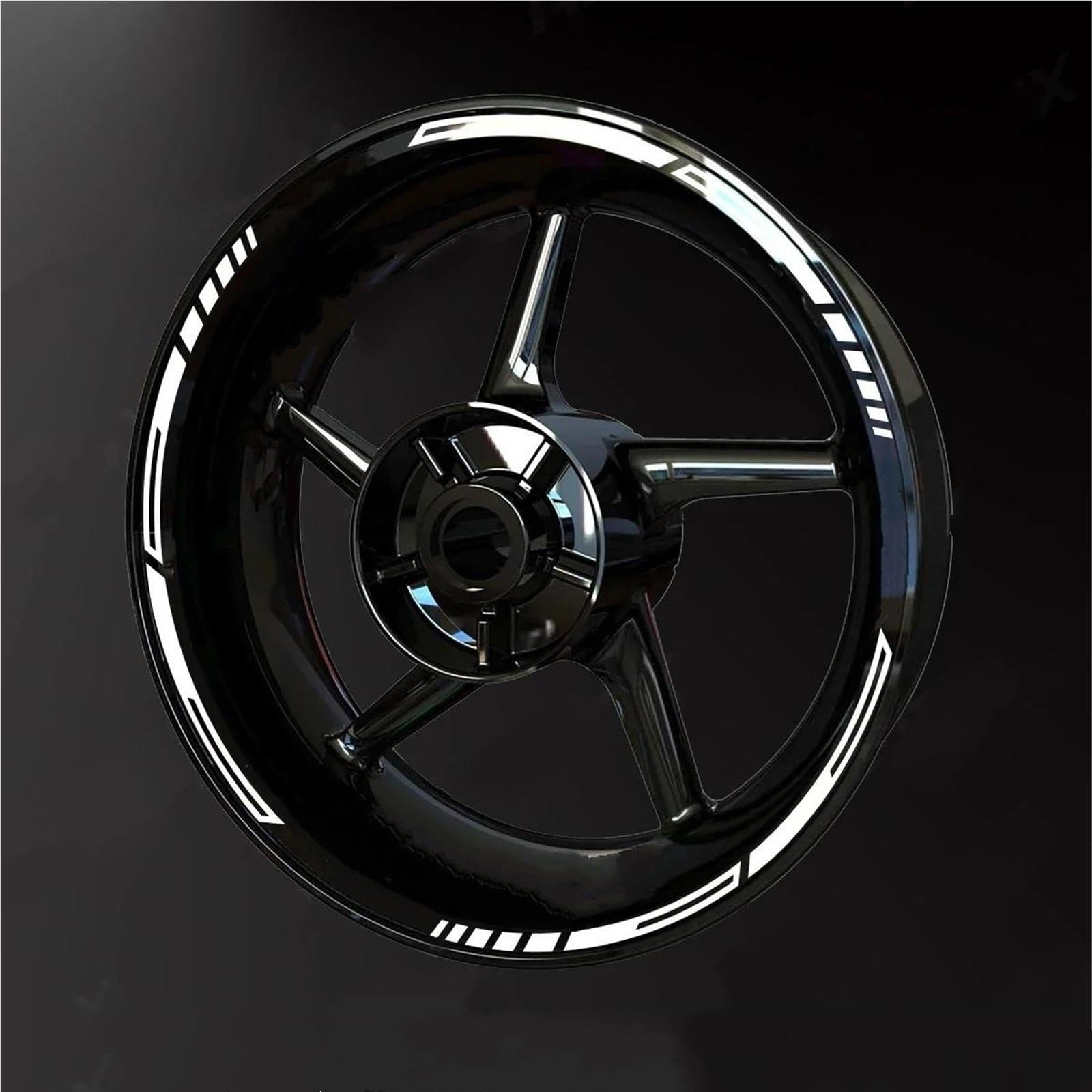 Wheel Stickers Motorcycle Wheel Reflective Decal for for Fazer 17inch Stripe Tape Sticker Rim Stickers Hub Decals Rim Reflective Decal