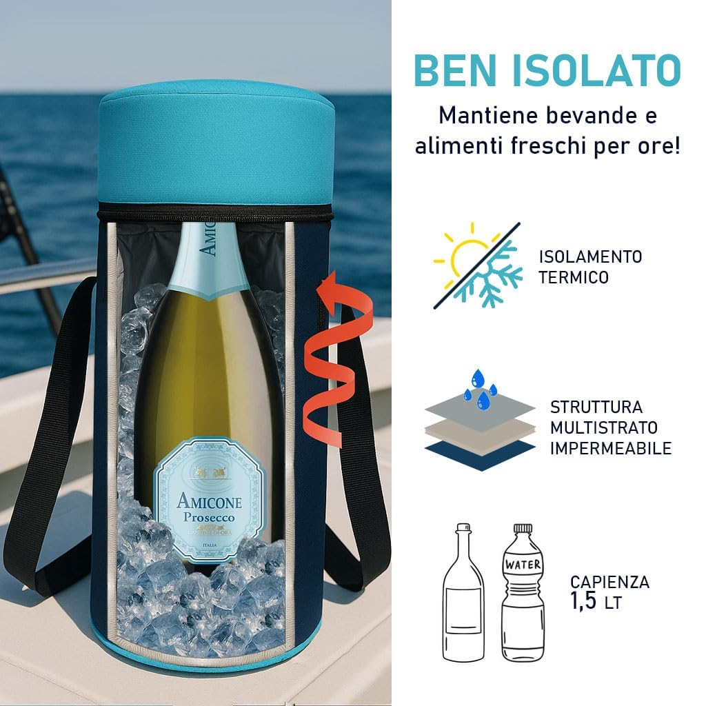 Borsa Termica Portatile Sacar – Isolamento Termico Alta Qualità – Tracolla Regolabile e Cerniera – Ideale per Escursioni, Mare, Piscina e Campeggio