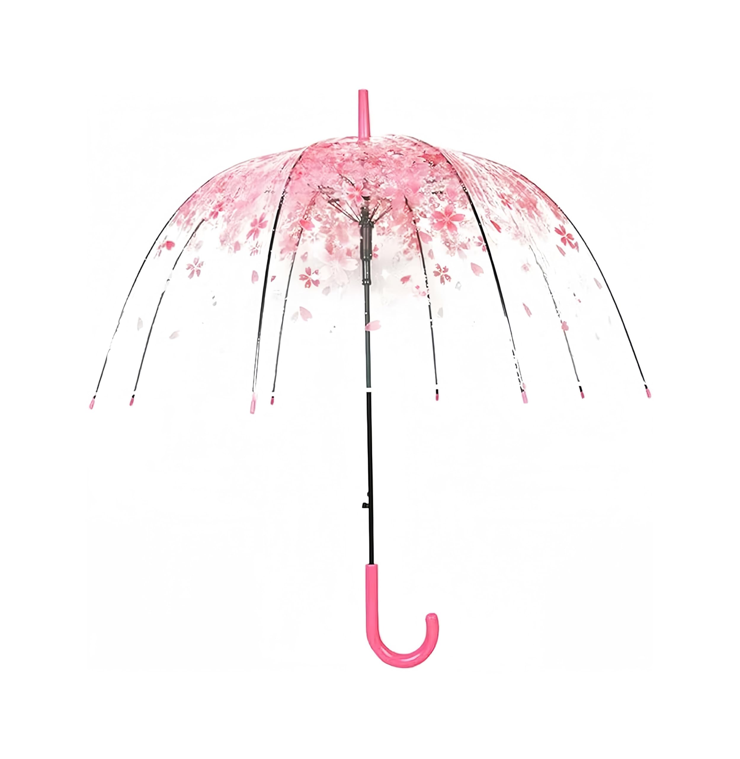 Clear Bubble Umbrella – See Through, Rain & Windproof Umbrella for Weddings, Prom, Graduation and Outdoor Events - Automatic Open, Crook Handle, Clear