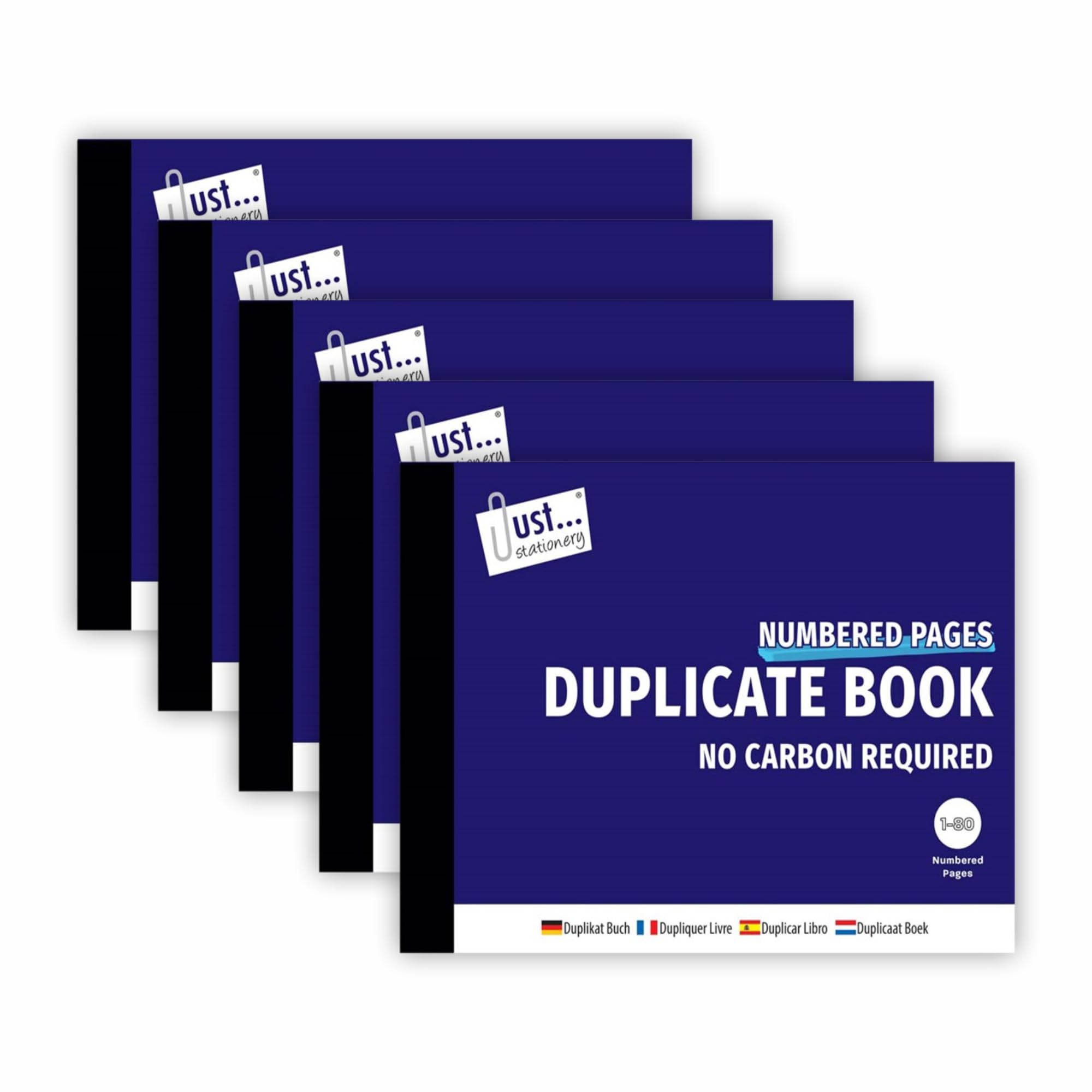 JMS we create smile [Set of 6] Professional Half Size Duplicate Books with Plain Ruled 80 Pages and Carbon Sheets