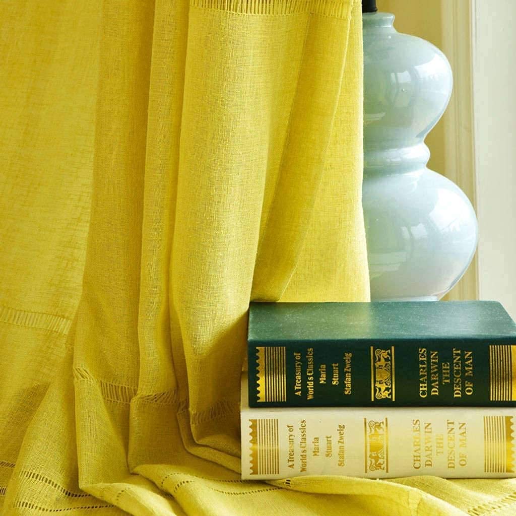 Rideau en voile de lin de coton haut de gamme déco intimité confortables