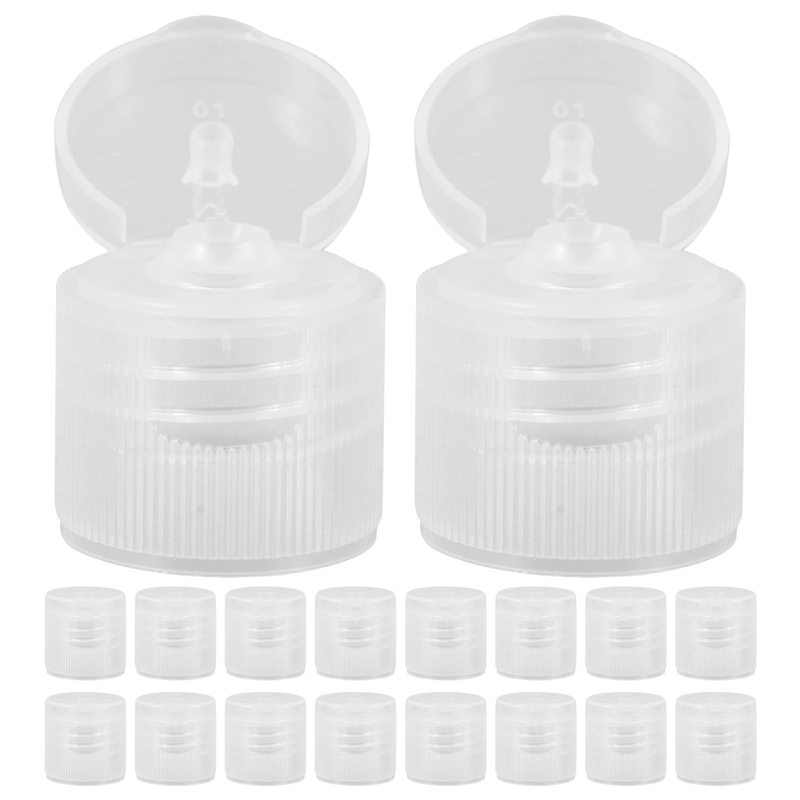ABOOFAN 30pcs Toothpaste Cap Flip Lid Toothpaste Lids Plastic Toothpaste Top Cap Plastic Toothpaste Cover Screw-in Toothpaste Plug Screw-in Toothpaste Caps Toothpaste Tops, 2.30X2.30X2.30CM, White
