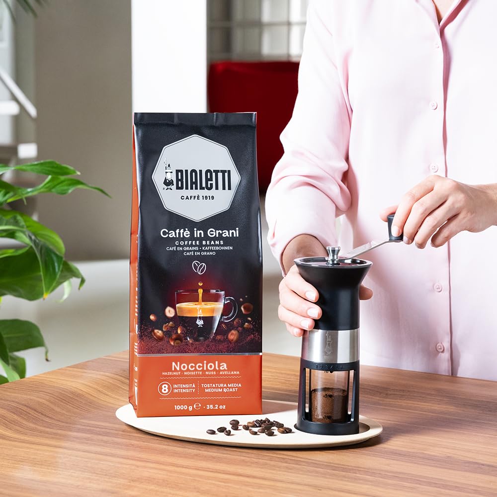 Bialetti Esperto Grani, Caffè in Grani, Aromatizzato Nocciola, 1 KG