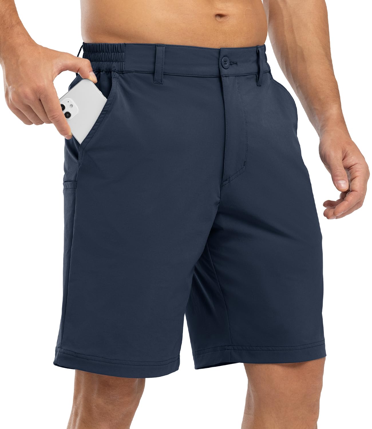 BGOWATU Mens Golf Shorts Stretch Dress Shorts Dry Fit Casual Hiking Cargo Shorts for Summer with Pockets