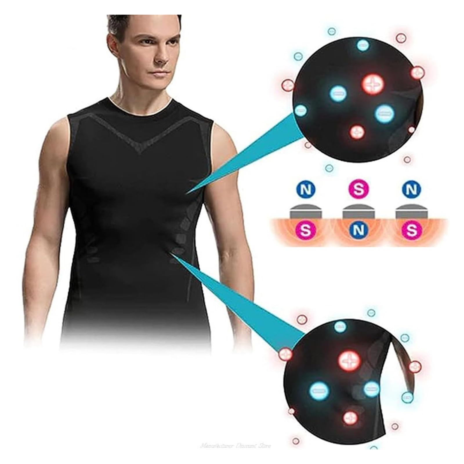 Tops Moldeadores Para Hombre Chaleco moldeador de manga larga for hombre, chaleco adelgazante, moldeador de cuerpo, camiseta sin mangas de compresión, camisas de entrenamiento for Fitness con Control