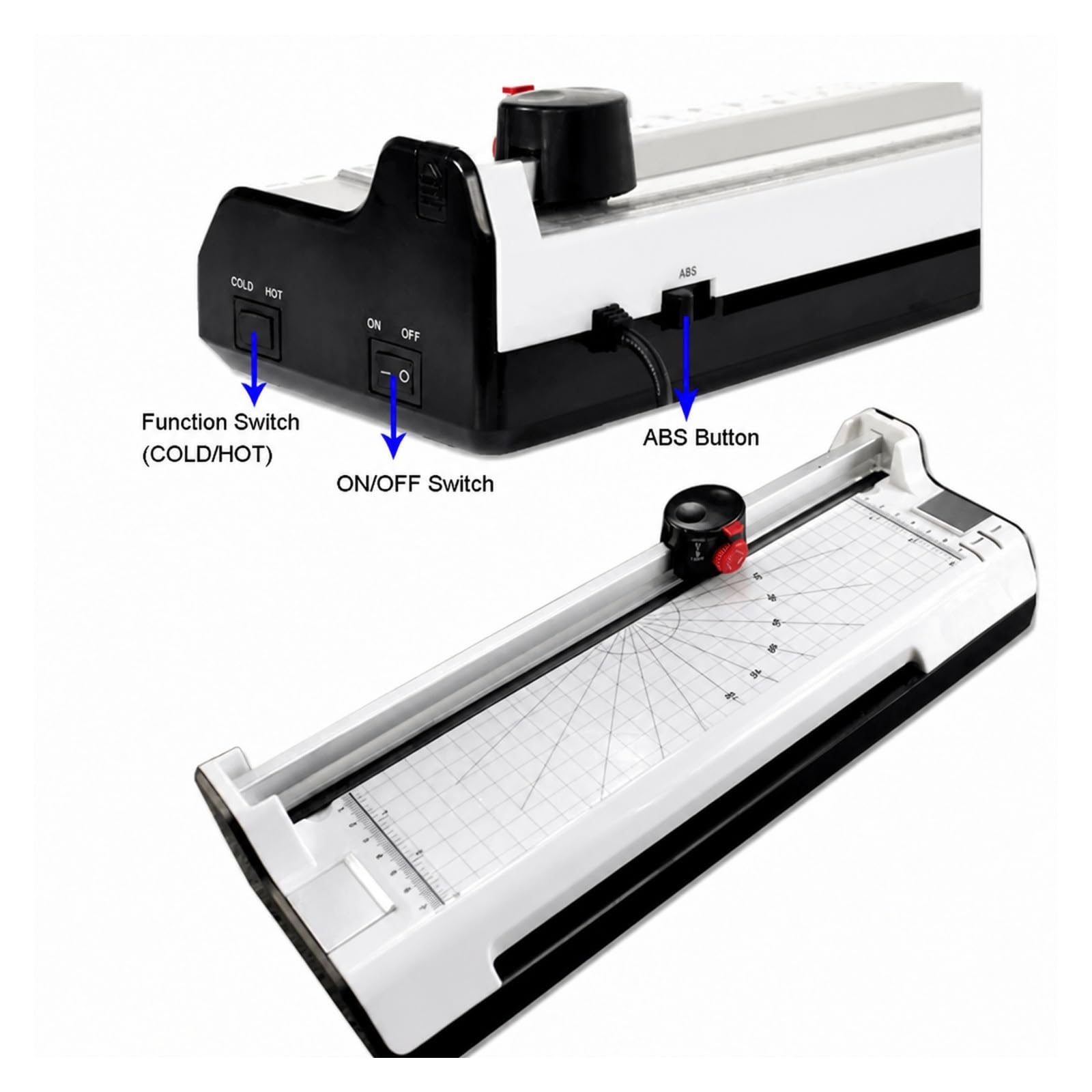 Laminiergerät, YE288 Fotolaminator A4 Laminiergerät für Zuhause,Büro | Heiß Und Kalt, 265 W/130 W, Maximale Dicke 0,5 Mm, 400 X 160 65 Mm, 2,3 Kg, DL0070