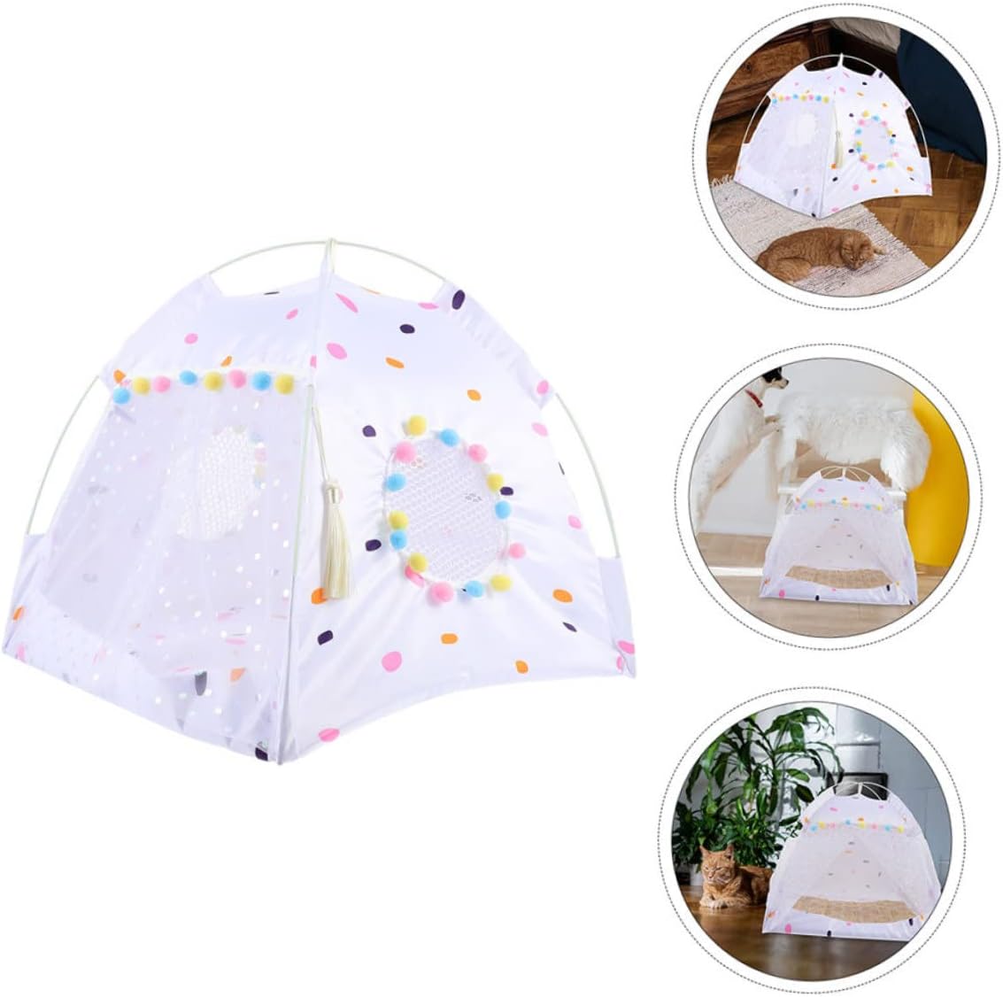 Pet Tent Bed for Cats and Dogs Breathable Dog Summer Tent Comfortable Folding Pet House for Indoor and Outdoor Use Easy Patio and Garden
