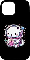 Vista 6 de iPhone 16 Kawaii Cat Bubble Boba Tea In Space Astronaut Anime Girls Case