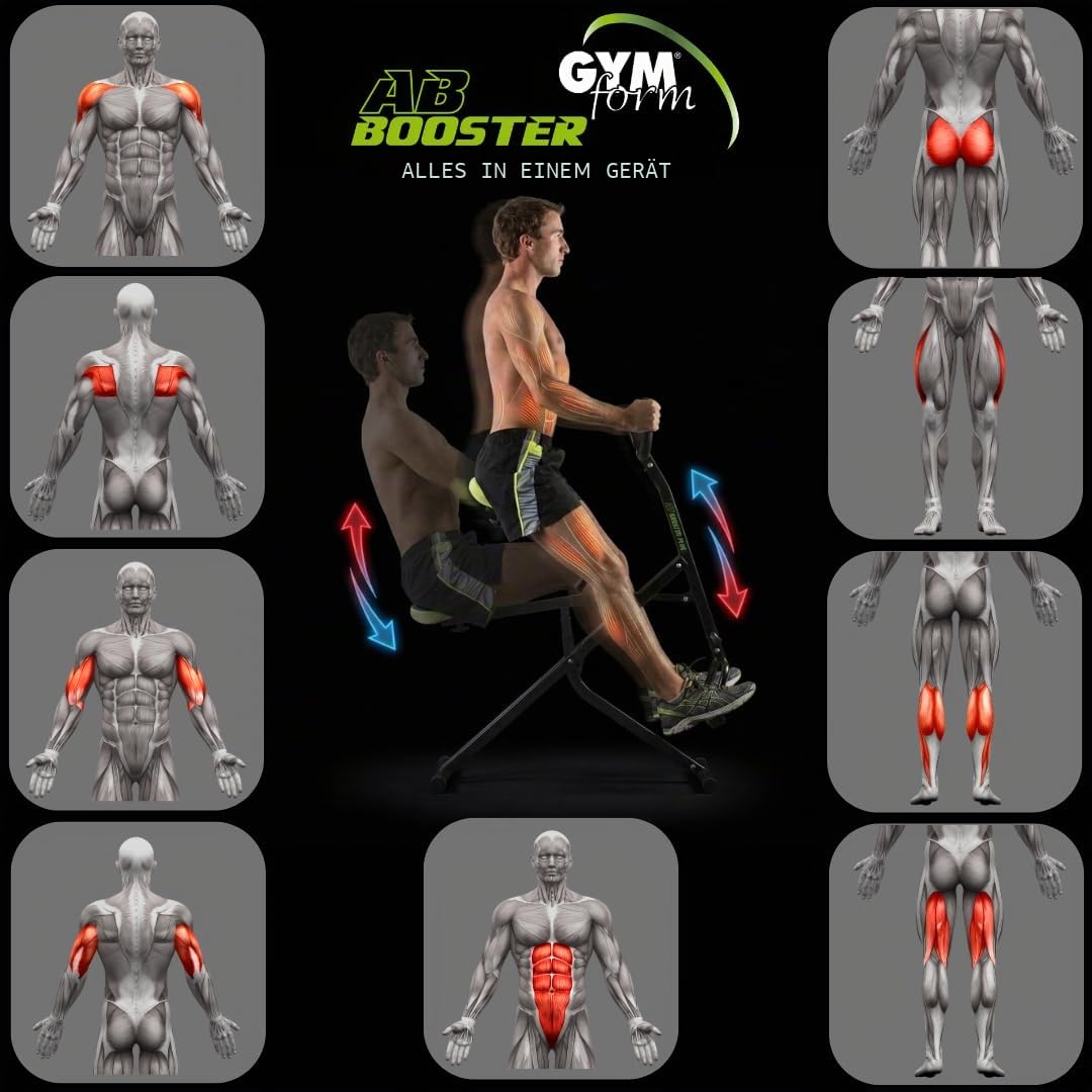 BEST DIRECT GYMFORM AB Booster, komplettes Krafttrainingsgerät, Cardio, Fitness zu Hause, multifunktionales Aerobic-Gerät