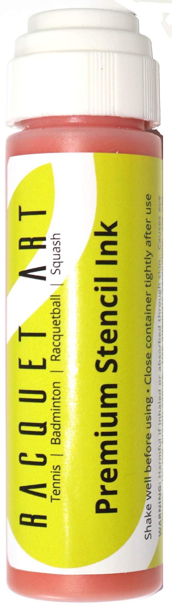 Premium Racquet Stencil Ink: Black, Red, White, Blue, Yellow, Silver, Green, Orange, Pink, Purple