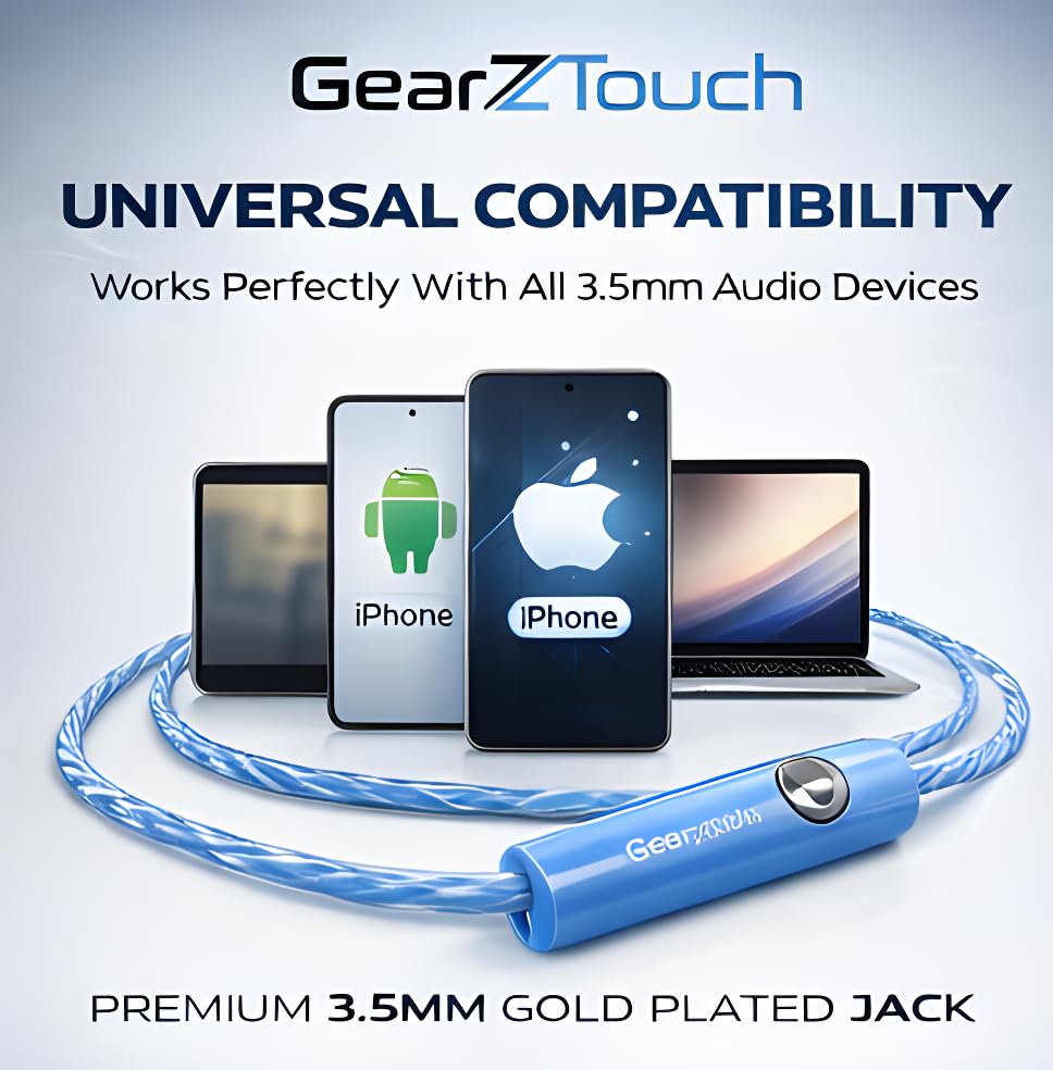 Image of GSP NiO 3.5mm Wired Earphone with Powerful HD Mic for Clear Sound, in-Line Volume Controller & Noise Cancellation Compatible with only 3.5mm Jacks in Mobiles- Blue