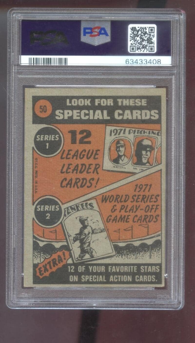 1972 Topps #50 Willie Mays In Action IA PSA 4 Graded Baseball Card MLB San Francisco Giants