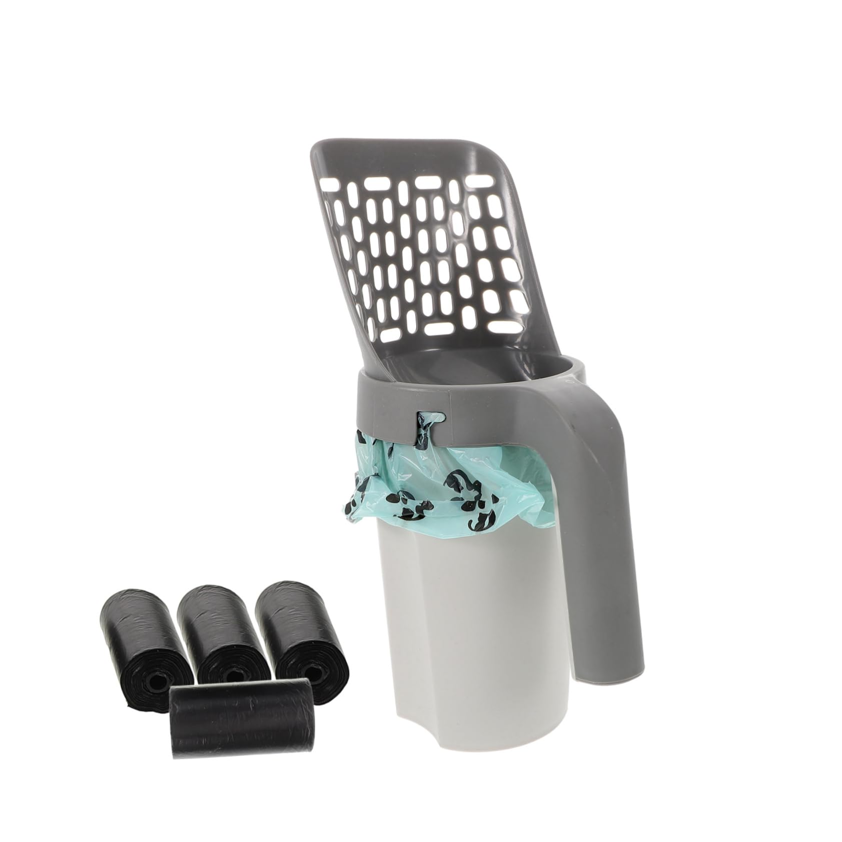 BESPORTBLE Cat Litter Container Cat Poop Trash Can Poop Scooper Cat Litter Cat Litter Scooper Portable Detachable Waste Bin Cat Poop Shoveling Litter Scooper with Holder Cat Scooper Pp