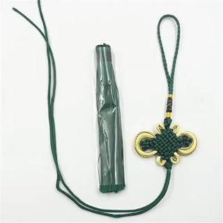Juego de 10 Colgantes de borlas con Nudo Chino, Manualidades para Hacer tú Mismo, decoración del hogar, Colgantes para el Coche, 14 Colores, Verde Oscuro, 10 Juegos