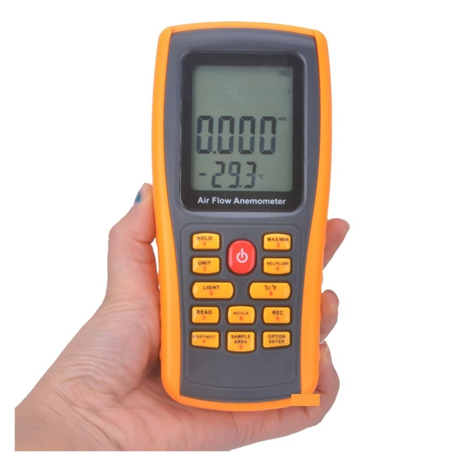 Anémomètre, Anémomètre numérique Portable, fil chaud, vitesse du vent, jauge de température, anémomètre à fil