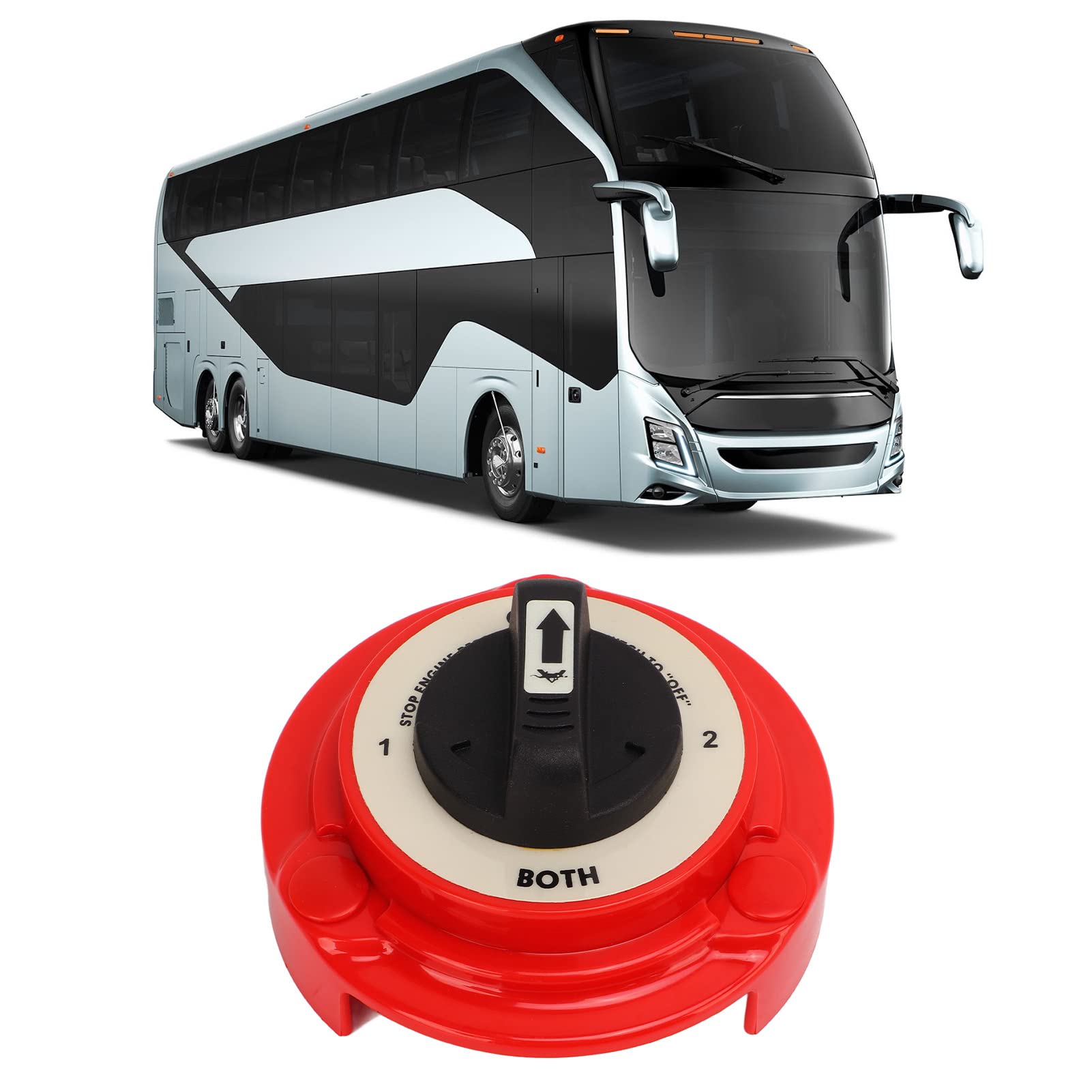 Selettore Doppia Batteria 300A 4 Posizioni DC6-32V Spegnimento per Camion per Imbarcazioni Marine con Borchie in Rame Placcato