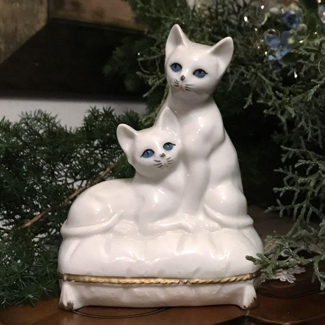 Amazon.co.jp: 猫の置物白猫 : Home & Kitchen