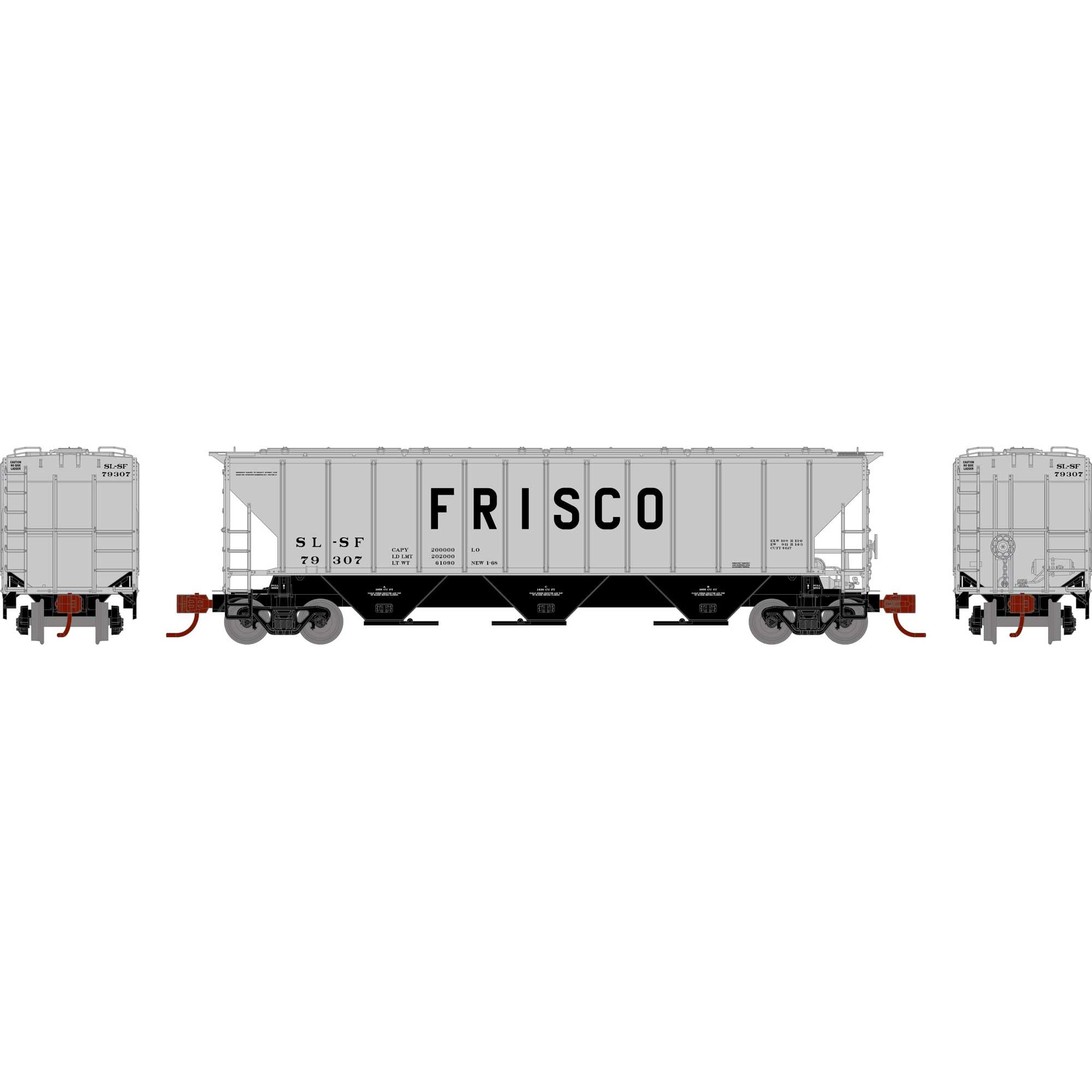 Athearn N PS 4427 Covered Hopper Frisco #79307 ATH27407 N Rolling Stock