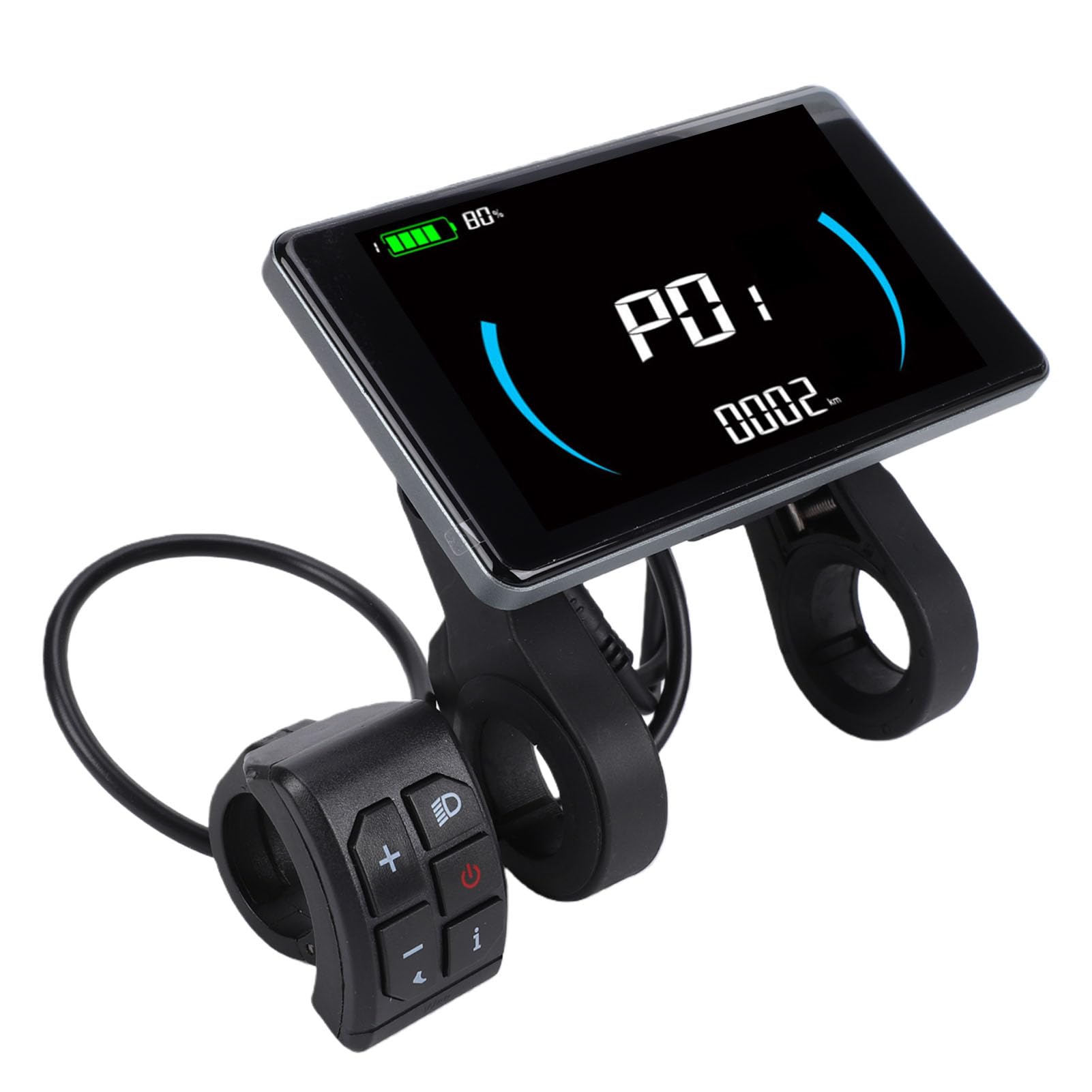 Display LCD per Bici Elettrica, Pannello LCD per Scooter Elettrico ABS per 24 V 36 V 48 60, Pannello di Controllo Compatibile con Scheda NFC con Schermo Trasparente per Ciclisti e Pendolari
