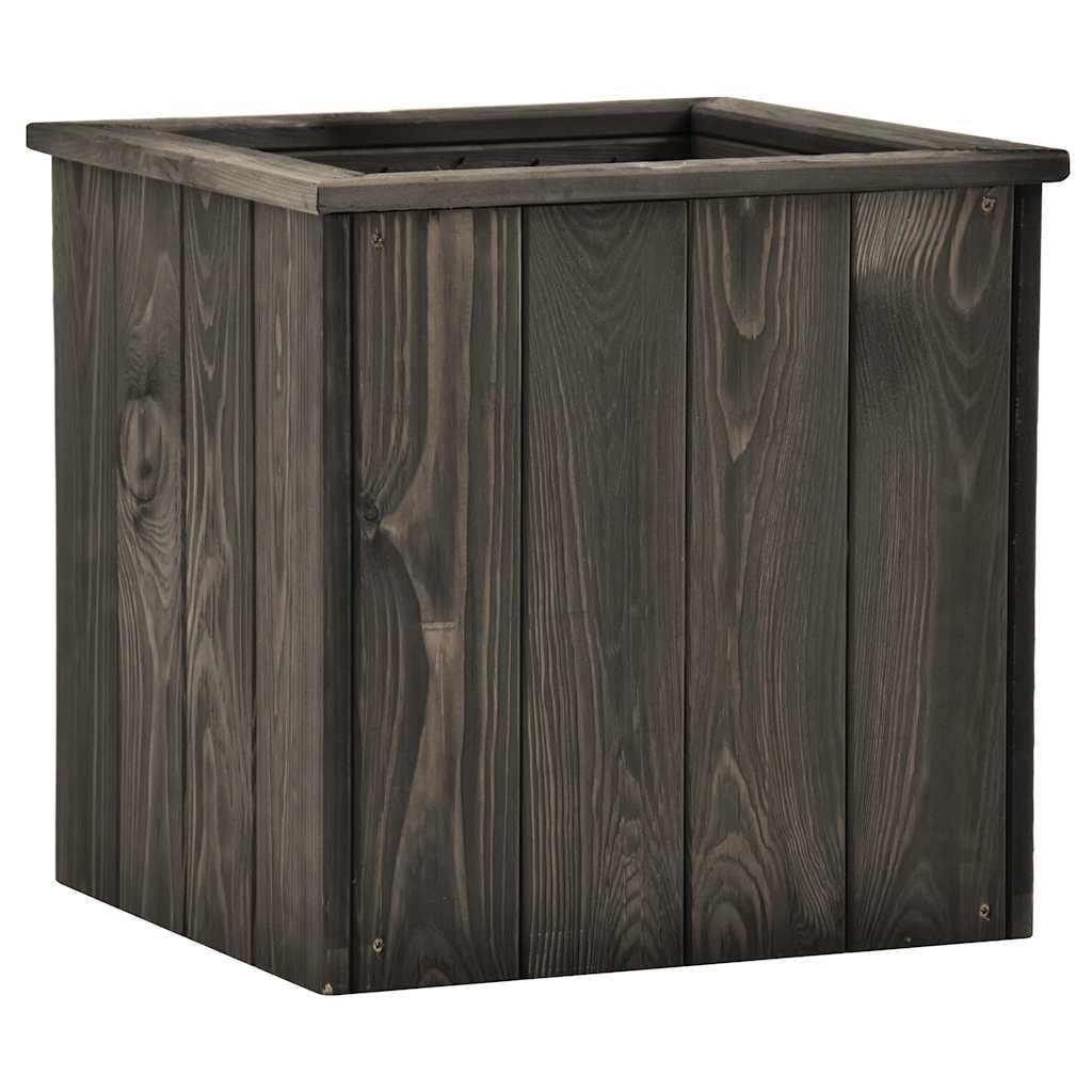 Home strumenti-Aiuola rialzata Grigio Scuro 38x41x40 cm Legno di pino massello