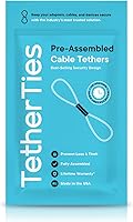 Vista 2 de Sujetacables patentados premontados, cerraduras antirrobo para herramientas, dongles, ataduras, adaptadores de computadora. Cable de acero, bloqueo
