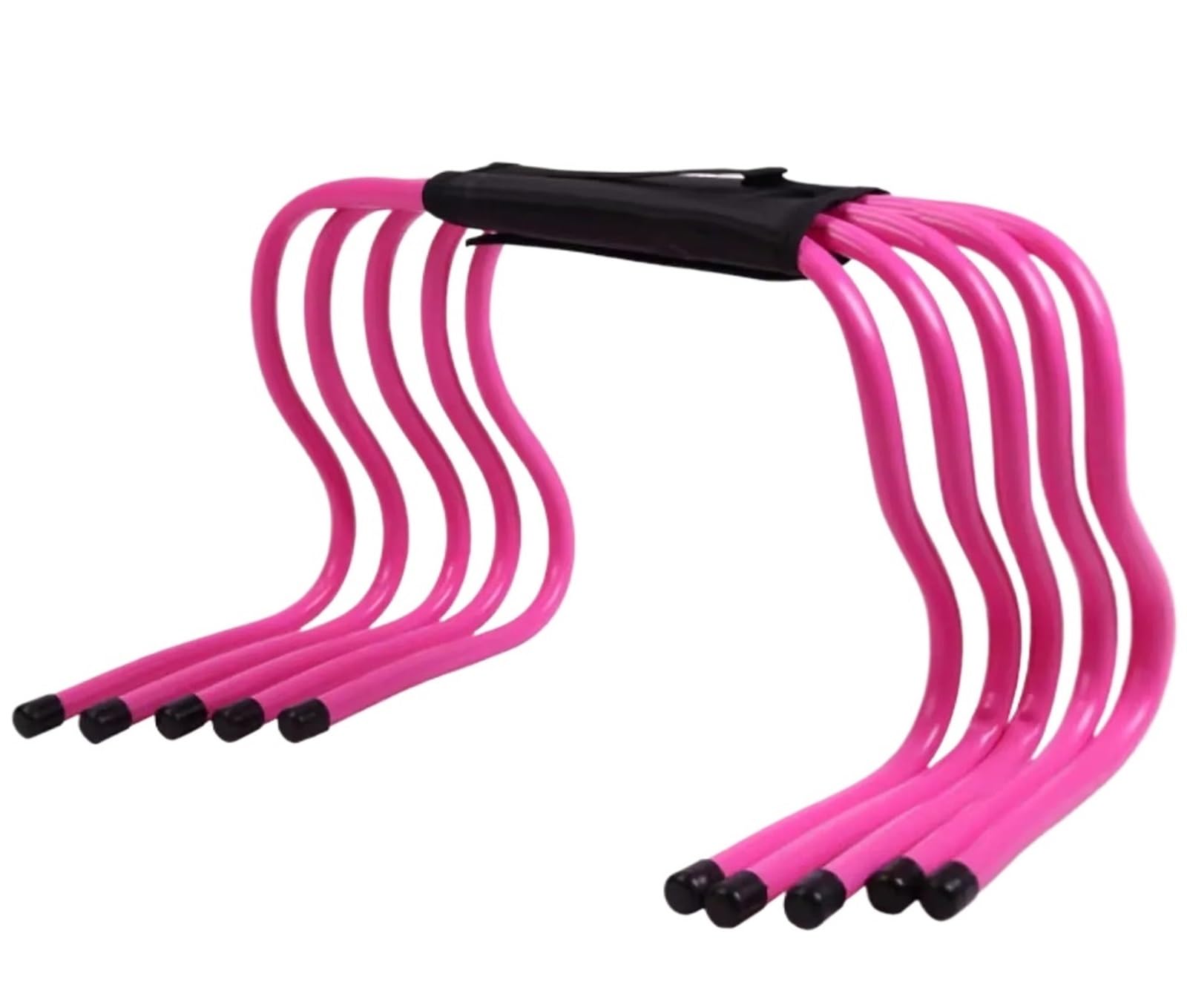 Vallas De Agilidad 5Pcs Football Hurdle Portable Speed Agility Training Equipment Hurdle Ladder Safety Soccer Stable Squadexerciseladder Rack 15cm(Pink)