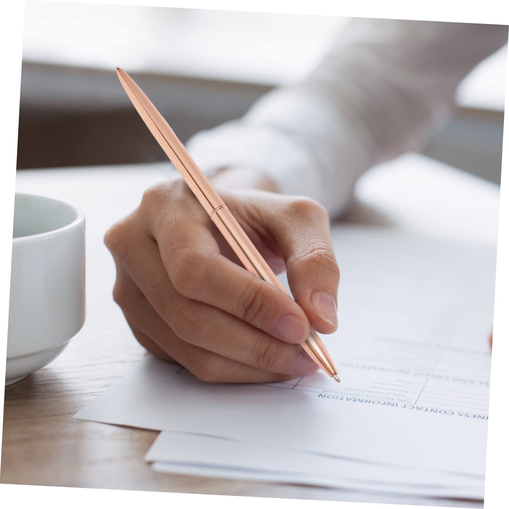TEHAUX 6pezzi Penne Sfera Professionali Per Ufficio e Banche Design Creativo e Funzionale Scrittura e Divertente Facili Da Usare e Sostituire Per Adulti e Studenti